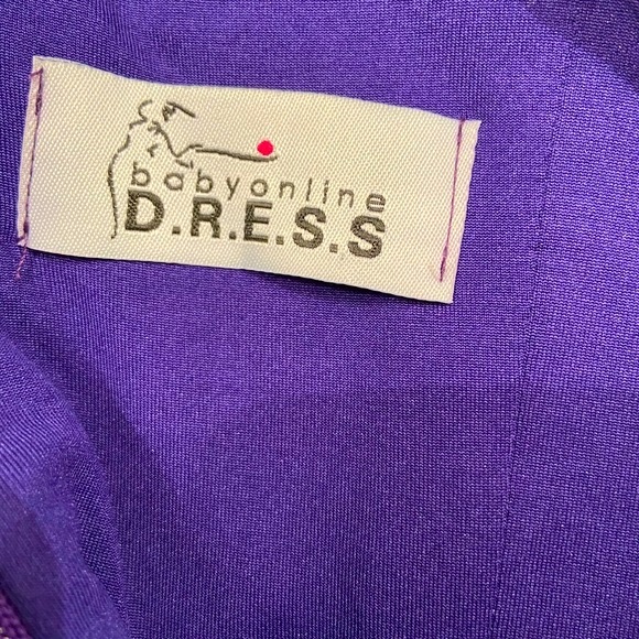 Baby On Line NWT Evening Prom Dress Size Small Deep Purple Floor Length - Picture 8 of 8